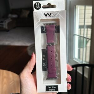 38 mm Leather Apple Watch - Purple